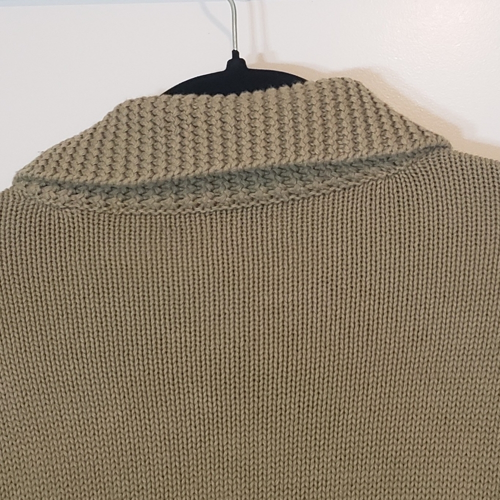 Lauren Ralph Lauren Knit Pullover Sweater Double Metal Clasps Olive Green Size L - Picture 12 of 13